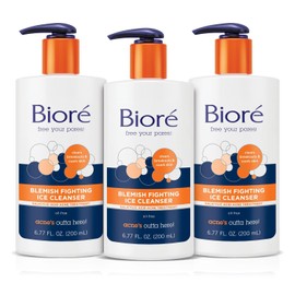 Bioré - Biore Ice Cleanser Face Wash, limpiador que combate las imperfecciones aclara y previene los brotes de acné