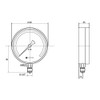 100mm 10 Bar Pressure Gauge Air Oil Water Meter 1/2"