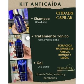 Pack 3 Set Anticaida Shampoo + Suero Crecimiento + Gel