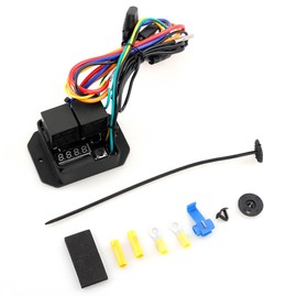 Digital Radiator Fans Controller Swith Kit – 12V/24V Adjustable Temperature Range Digital Electric Thermatic Fan Switch Kit from 104ºF to 230ºF (40°C to 110°C) Replace #0444 DC0444