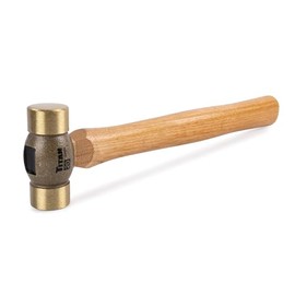 Titan 63420 20oz Double-Face Brass Hammer with Hickory Handle
