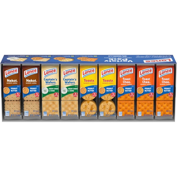 Lance Lance Sandwich Crackers Variety Pack, 36 Ct (Pack of