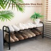 Gonfoam 2-Tier Expandable Shoe Rack,Adjustable Shoe Shelf Storage Organizer Heavy