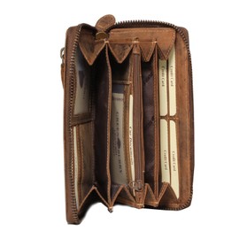 Greenburry 820-25 Women's Leather Wallet Brown, brown, Vintage