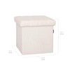 Seville Classics Cushioned Fabric Ottoman Hidden Storage Chest Footrest Chair,