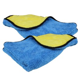 Tek Automotive Supersoft Detailing Giant Microfibre Towel – Twin Pack, 50x80cm, 640GSM, Car Drying & Polishing Towel, Large, Streak-Free, Machine Washable, Best for Car Cleaning & Detailing Kit