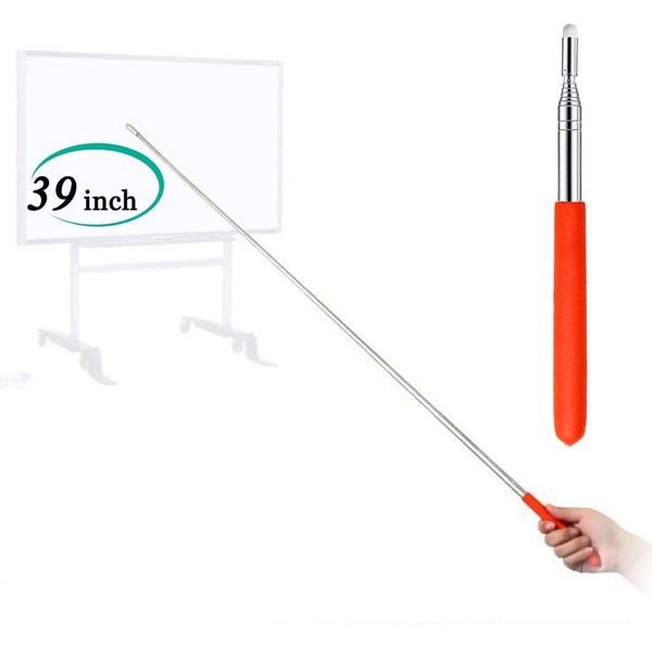 DAITET Telescopic Teachers Pointer,Teaching Pointer Stick for Classroom,Metal Hand Retractable