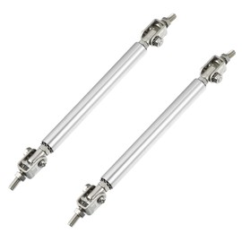 X AUTOHAUX 1pair 100mm 3.94" Universal Splitter Support Rods Adjustable Front Bumper Lip Splitter Strut Rod Tie Support Bars for Car Silver Tone