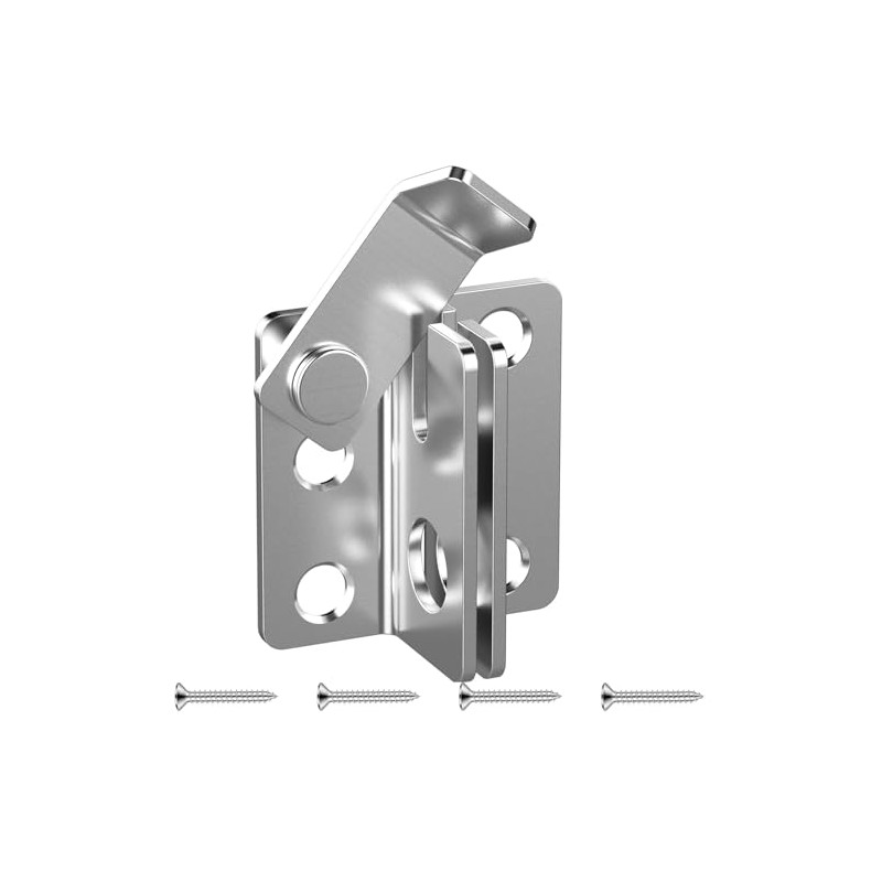 WUBAYI Robuster Schnappverschluss mit Befestigungsschrauben, schwarzes Metall, 62 mm x