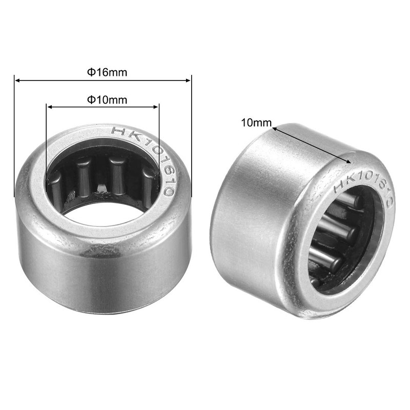 sourcing map HK101610 Needle Roller Bearings Open End 10 mm