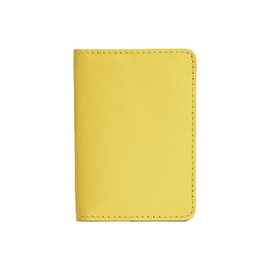 INCARNE US Passport Cover - Passport Wallet - Leather Passport Holder with Card Slots & Note Compartment, Genuine Classic Leather, Yellow