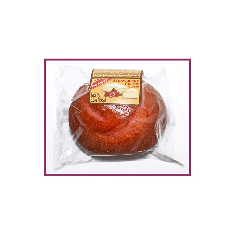 Bon Appetit Strawberry Cheese Muffin, 5.5 Ounce (Pack of 8)