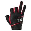 Daiwa 25DG-2225 Faux Leather Gloves, 3-Cut Red, M