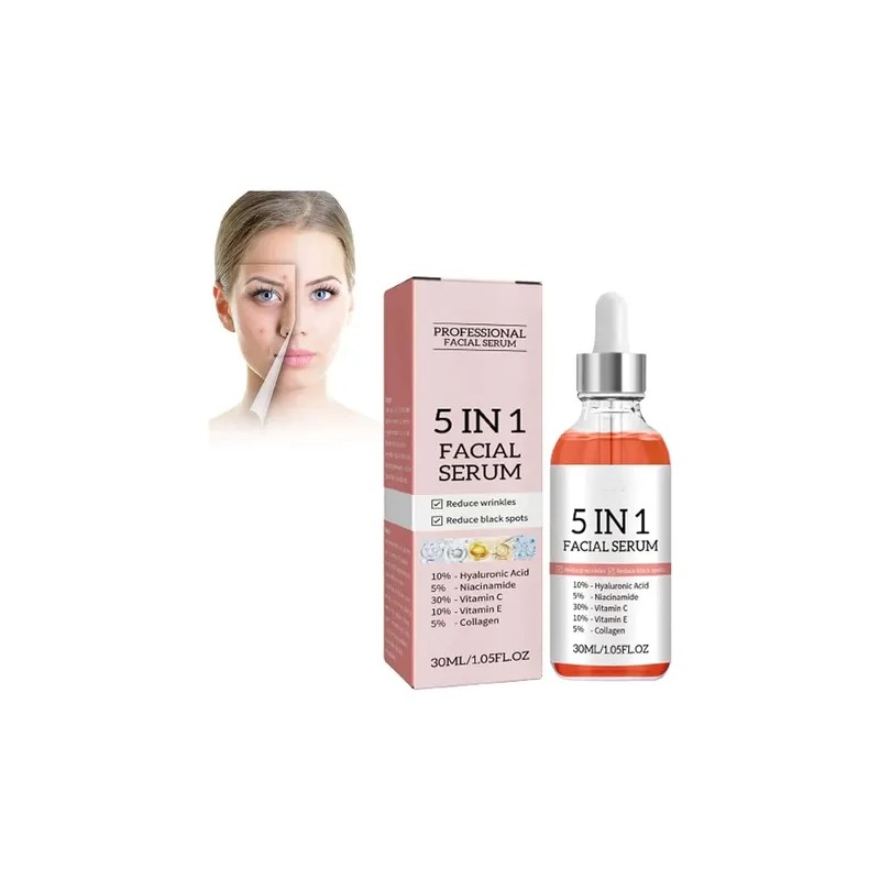 2sueros Facial 5en1 Vitaminac Colágeno Ácidohialuronico 30ml