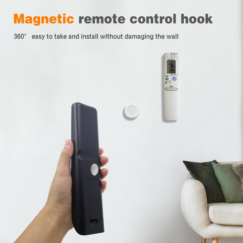 Pack of 10 Magnetic Remote Control Holder Wall Mounted Remote