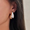 2 Pairs Teardrop Earrings Dupes,Chunky Gold/Silver Hoop Earrings for Women,Chunky
