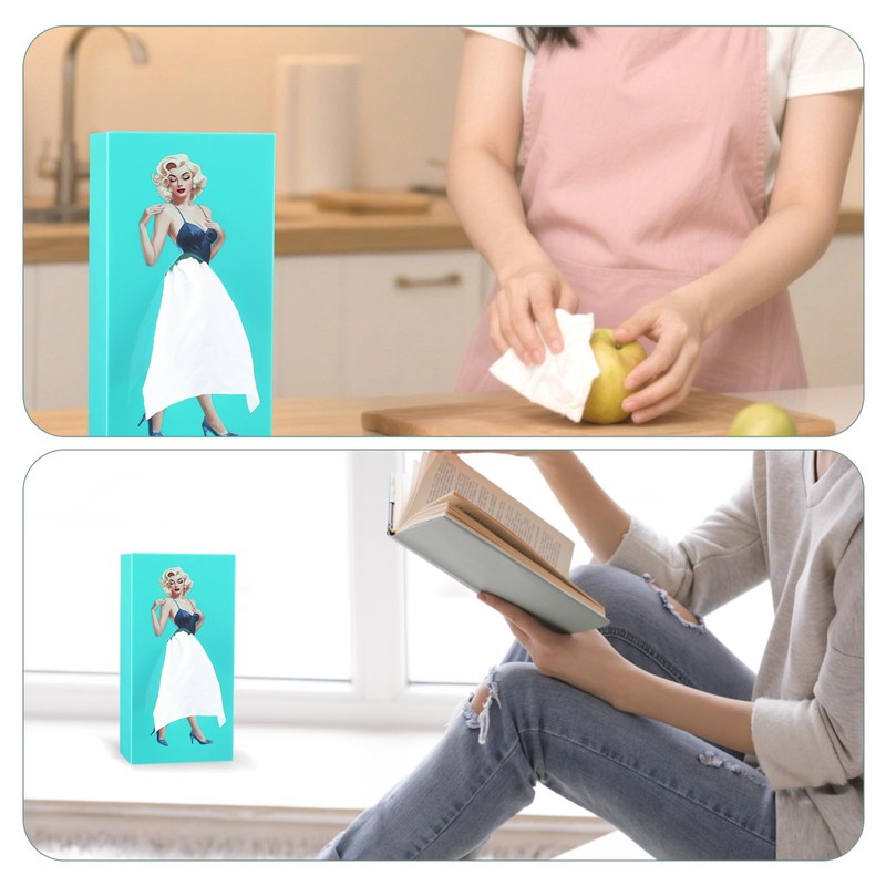 1 Piece Tissue Box with Flying Skirt Design, Creative Tissue