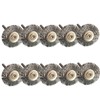 10pcs Steel Wire Wheel Brushes Polishing Set Buffing Accessories Kit