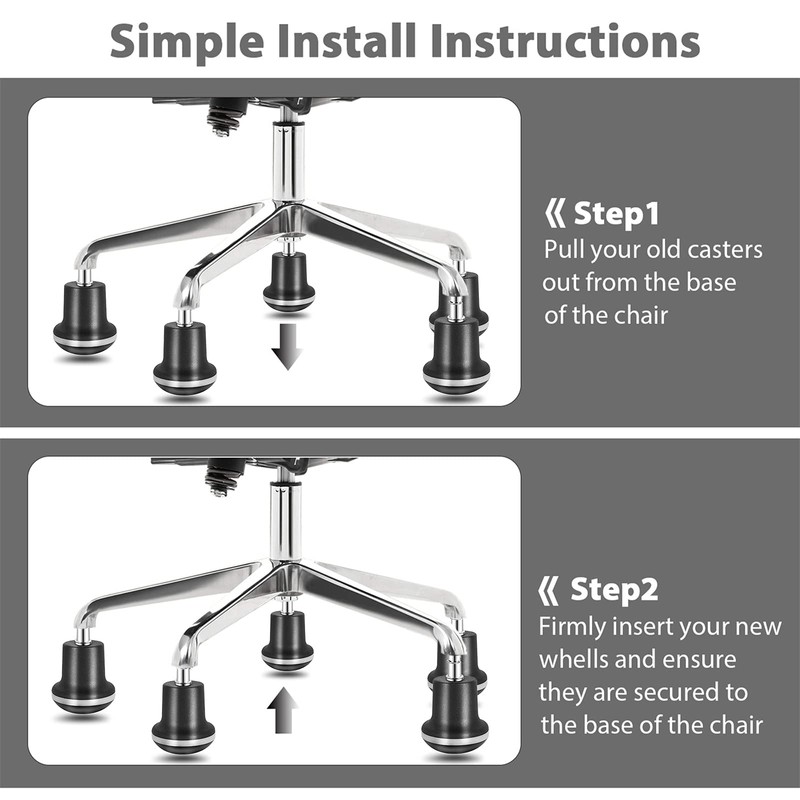 uvce Bell Glides Replacement Office or Chair Stool Swivel Caster
