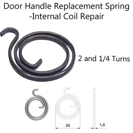Universal Hardware 2.25 Turns Door Handle Springs, 1.8mm Thick Metal Spring Coil (10 Springs)