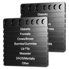 Chunful Chunful 2 Pcs Aesthetic Practitioner Syringe Tray with 8 Slots Label Acrylic Vial Holder Tray Combination for Aestheticians and Nurses Syringe Storage Organizer