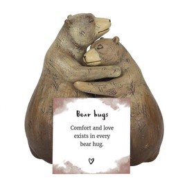 Jones home FO_30238 Bear Hug Couple Ornament | 2pcs. 233g, Hat Duck 29.5cm