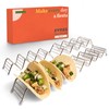 Taco Holder 4 Pack - Grated Stainless Steel Taco Stand