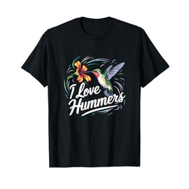 Awesome I Love Hummers Colibri Hummingbird Vintage Sunset T-Shirt
