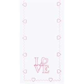 Jack Dempsey Needle Art 560871 Love Table Runner, white
