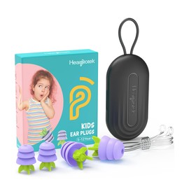 Kids Ear Plugs for 5-12 Yrs, 29 dB Noise Reduction Extra Small Soft Silicone Earplugs for Little Ears, Kids Ear Protection for Noise Sensitivity, Socializing,Ear Pressure Relief,Sleep,Focus (Purple)