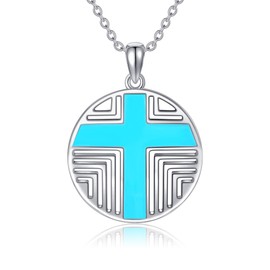 YAFEINI Cross Necklace 925 Sterling Silver Pendant for Teenage Faith Christian Jewelry for Women