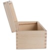 WooDeeDoo Oblong Wooden Storage Box with Hinged Lid and Clasp