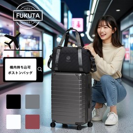 FUKUTA Boston Bag, Women's, Men's, Sports, Travel, School Trip, Large Capacity, Waterproof, Unisex, Lightweight, Foldable, Separated from Wet and Dry, Black01, L