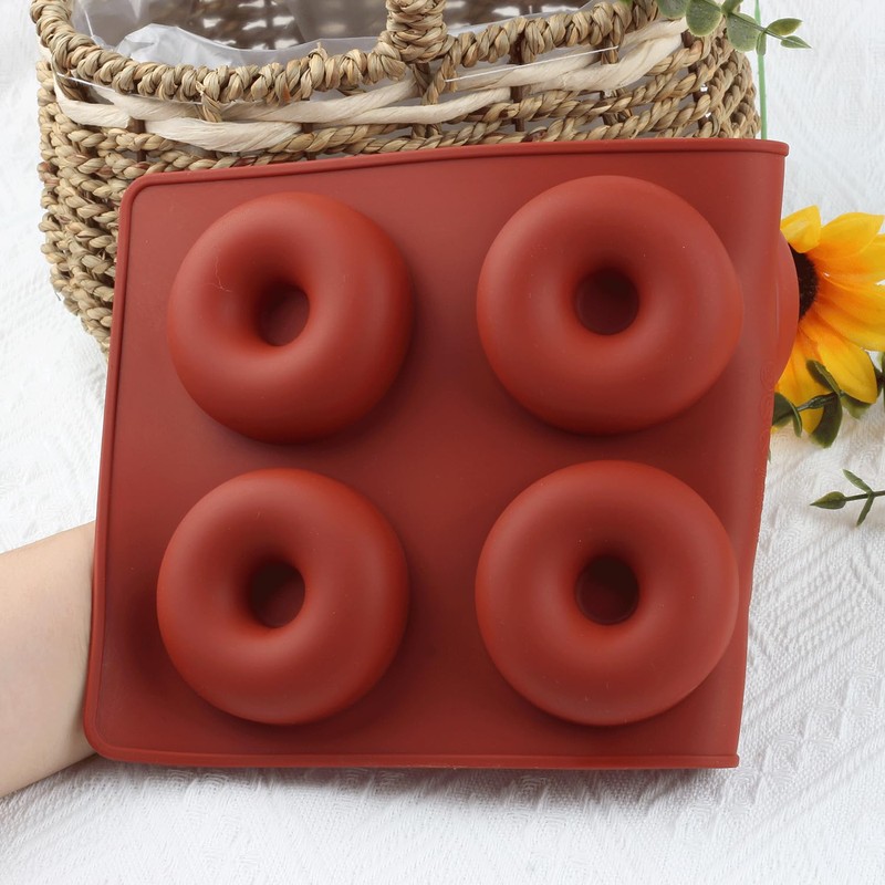 6 Cavity Donut Silicone Chocolate Molds Doughnut Pan Baking Mold
