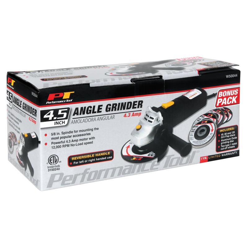 Performance Tool W50044 4-1/2" Angle Grinder