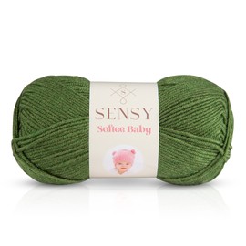 Sensy Softee Baby Yarn, 3.5 oz, 275 Yards, Gauge 3 Light (Pine Green)