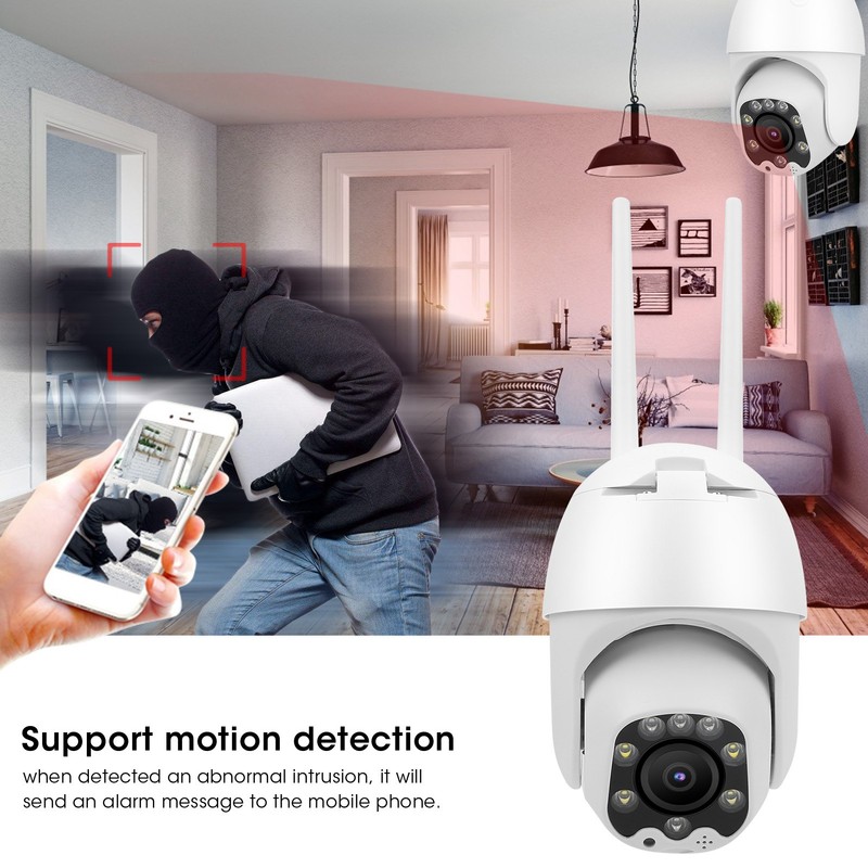 1080P Wifi PTZ Camera 8 Lights Nigh Vision IP66 Waterproof