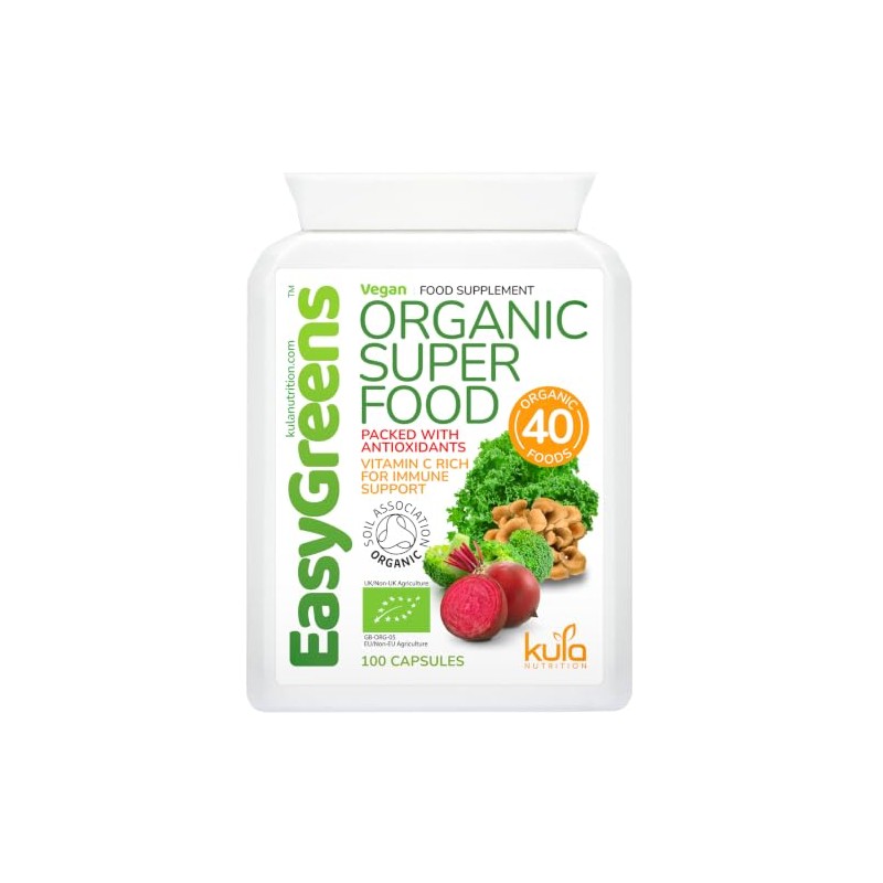 EasyGreens - Organic Super Greens Capsules – 100 Vegan Capsules