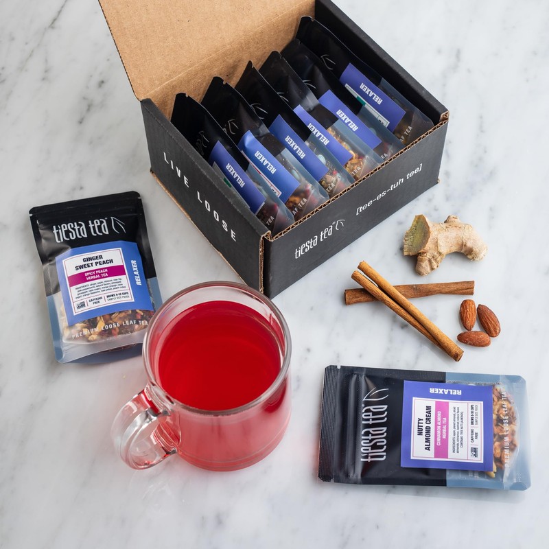 Tiesta Tea - 8 Herbal & Rooibos Sampler Dry Flight