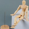 XUBX Wooden Link Doll, 33 cm Wooden Doll, Human Body