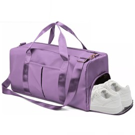 Dry Wet Bolsa de Gimnasio Deportiva,Maleta Deportiva Bolsa de Deporte Gym Con Compartimento para Zapatos y Bolsillo Separado,para Viaje Natación Yoga,Bolsa de Lona para Mujeres Y Hombres