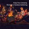 BiggerFire Camping Grill Fire Pit, 2 in 1 Portable Duel