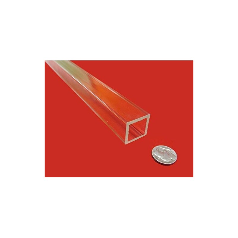 Acrylic Extruded Square Tube 1.0" OW x .750 (3/4") IW