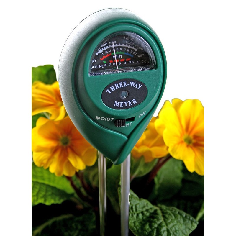 Hydrofarm MGMLP1 Active Air 3-Way pH, Light & Moisture Meter