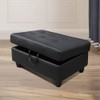 Ocstta Leather Ottoman for Living Room/Bed Room, Hydraulic Rod Ottoman,