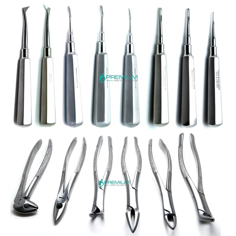 26 Pcs Dental Extracton Pro Full Set Elevators Forceps Scalers