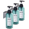 VITACHY. Pack of 3 Blue Plastic Bathroom Soap Dispenser with