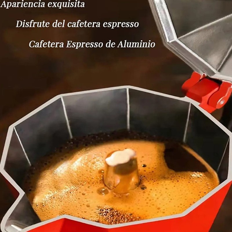 150ml Moka Pot Uniform Heat Distribution Aluminum Stovetop Moka Coffee