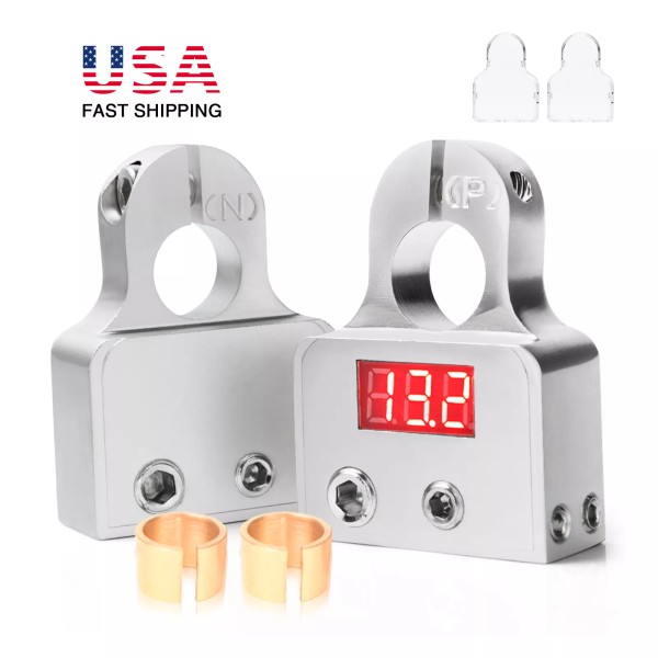 MICTUNING 2PCS Car Audio Top Post SAE Battery Terminal Connector