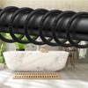 Fc'Noqgn Pack of 24 Shower Curtain Rings, Plastic Shower Curtain